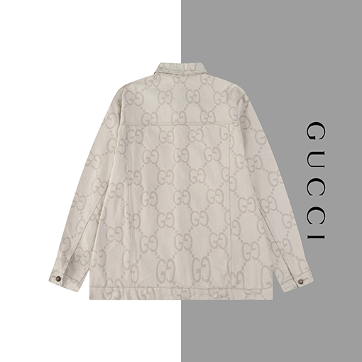 グッチ   ダークプリントのジャカードデニムジャケット