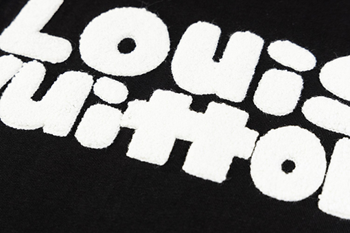 ルイヴィトン   アルファベットタオル刺繍クルーネック半袖Tシャツ