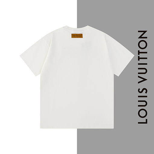 ルイヴィトン   アルファベットタオル刺繍クルーネック半袖Tシャツ