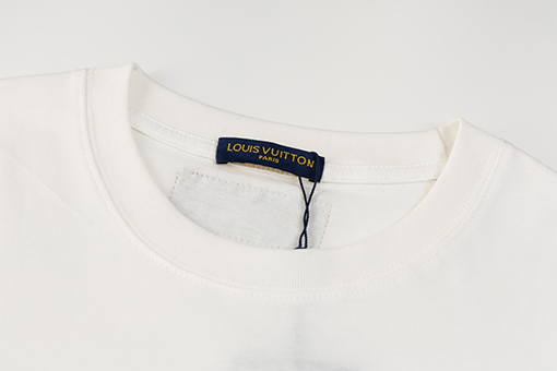 ルイヴィトン   アルファベットタオル刺繍クルーネック半袖Tシャツ