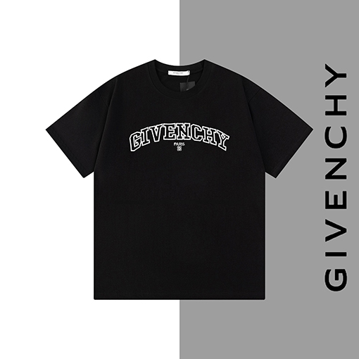 ジバンシイスーパーコピー 刺繍クルーネック半袖Tシャツ
