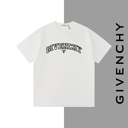 ジバンシイスーパーコピー 刺繍クルーネック半袖Tシャツ