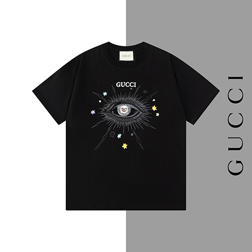 グッチ   デビルアイアルファベットクルーネック半袖Tシャツ