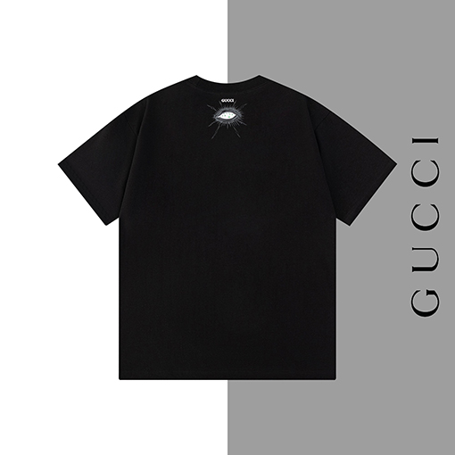 グッチ   デビルアイアルファベットクルーネック半袖Tシャツ