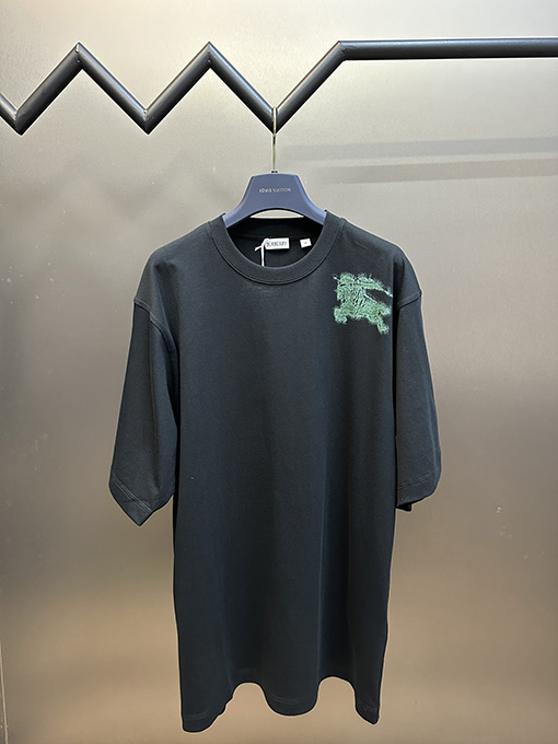 バーバリー 落書き軍馬クルーネック半袖Tシャツ