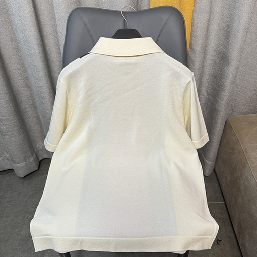 グッチ シルクコットンニットラペルポロシャツ半袖Tシャツ