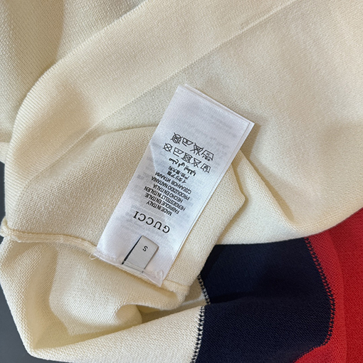 グッチ   シルクコットンニットラペルポロシャツ半袖Tシャツ
