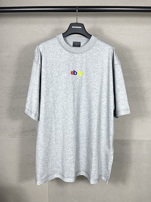 バレンシアガコピー   ロゴ刺繍半袖Tシャツ