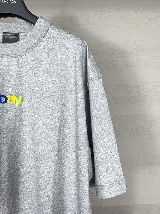 バレンシアガコピー   ロゴ刺繍半袖Tシャツ