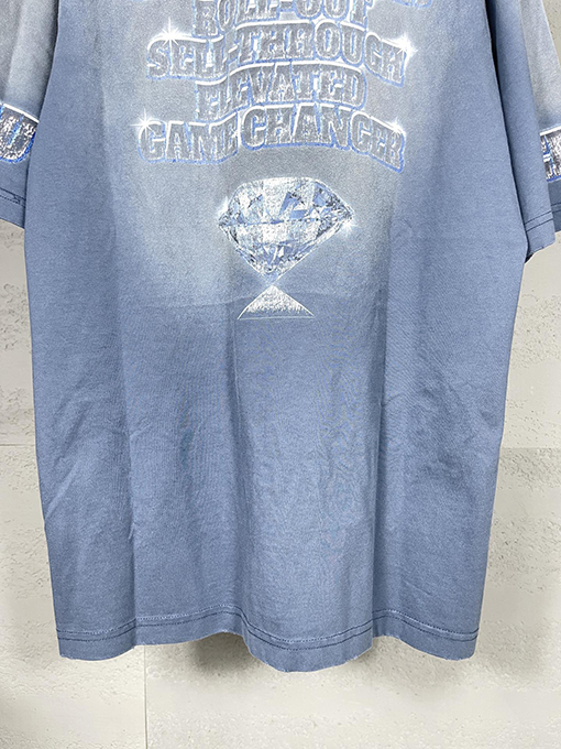 バレンシアガ プリントウォッシュ半袖Tシャツ