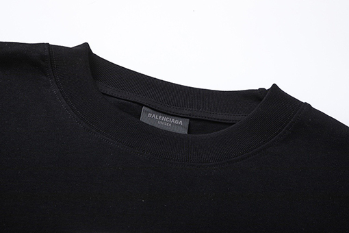 バレンシアガスーパーコピー ロゴ刺繍ラウンドネック半袖Tシャツ