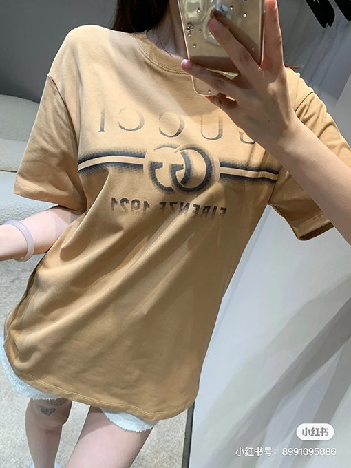 グッチ プリントニット半袖Tシャツ