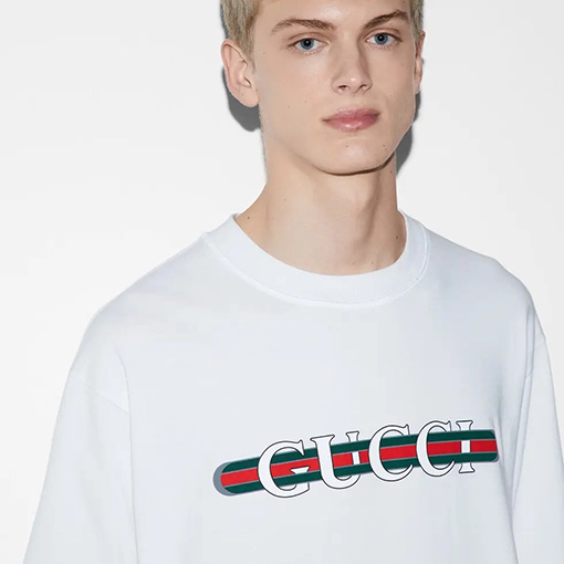グッチスーパーコピー    プリントニット半袖Tシャツ