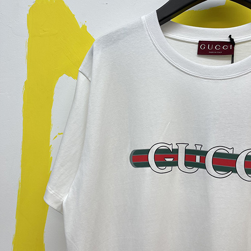 グッチスーパーコピー    プリントニット半袖Tシャツ