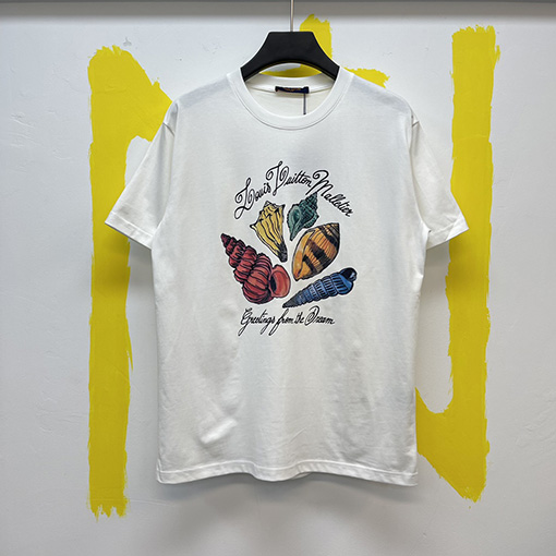ルイヴィトン 巻き貝プリント半袖Tシャツ