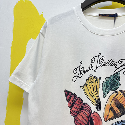 ルイヴィトン 巻き貝プリント半袖Tシャツ
