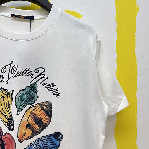 ルイヴィトン 巻き貝プリント半袖Tシャツ
