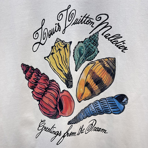 ルイヴィトン 巻き貝プリント半袖Tシャツ