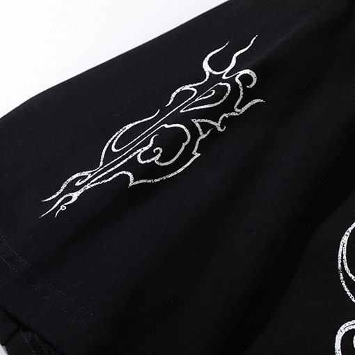 バレンシアガ 炎の文字プリント半袖Tシャツ