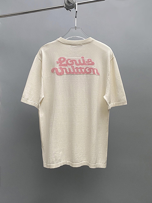 ルイヴィトンスーパーコピー 花柄ニット半袖Tシャツ
