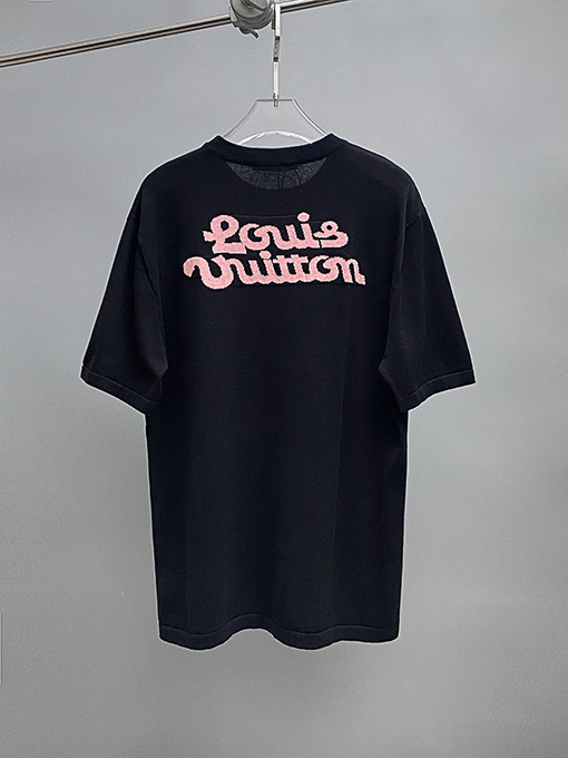 ルイヴィトンスーパーコピー 花柄ニット半袖Tシャツ