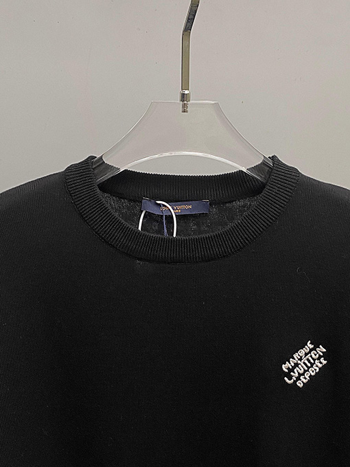 ルイヴィトン  ロゴ編み半袖Tシャツ