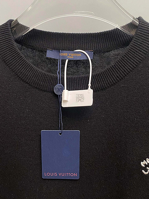 ルイヴィトン  ロゴ編み半袖Tシャツ