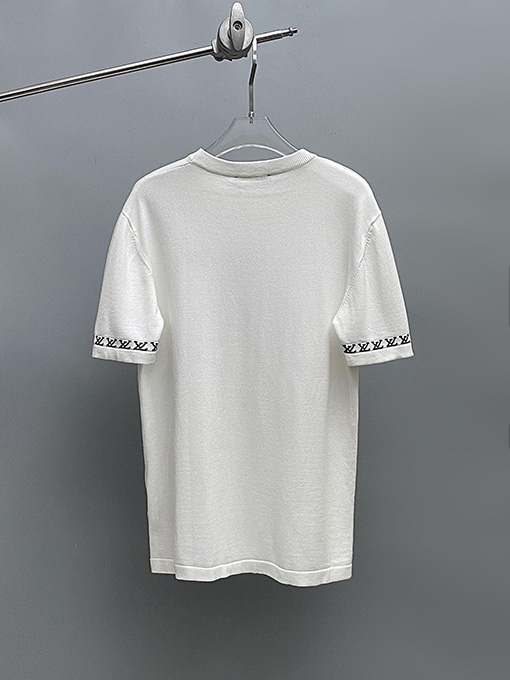 ルイヴィトン  ロゴ編み半袖Tシャツ