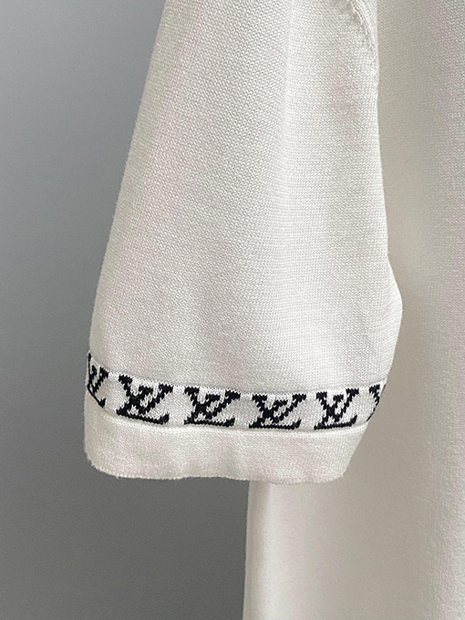 ルイヴィトン  ロゴ編み半袖Tシャツ