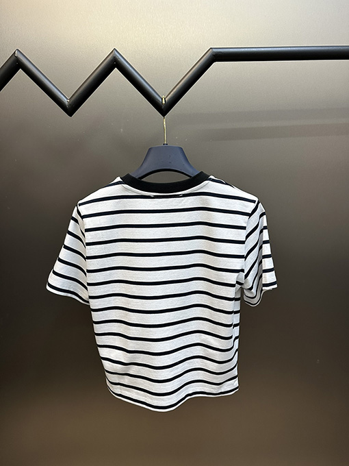 ルイヴィトンコピー ストライププリント半袖Tシャツ