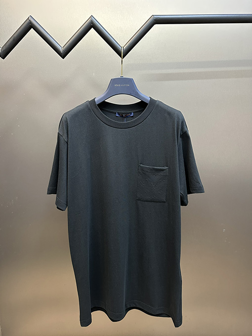ルイヴィトン  ポケットストライプジャカード半袖Tシャツ