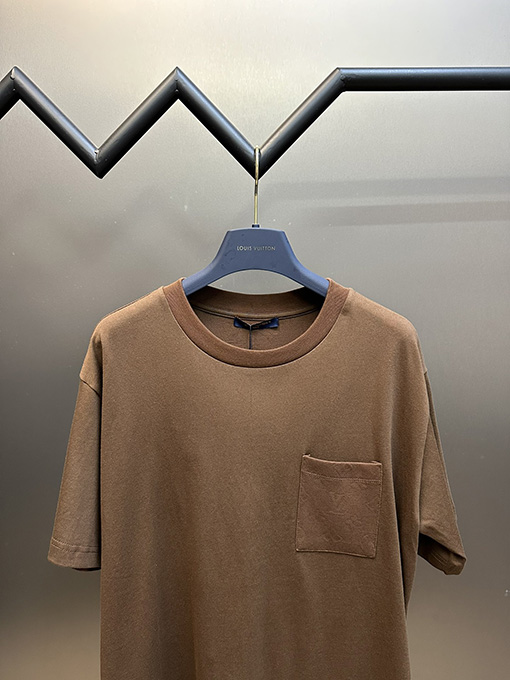 ルイヴィトン  ポケットストライプジャカード半袖Tシャツ