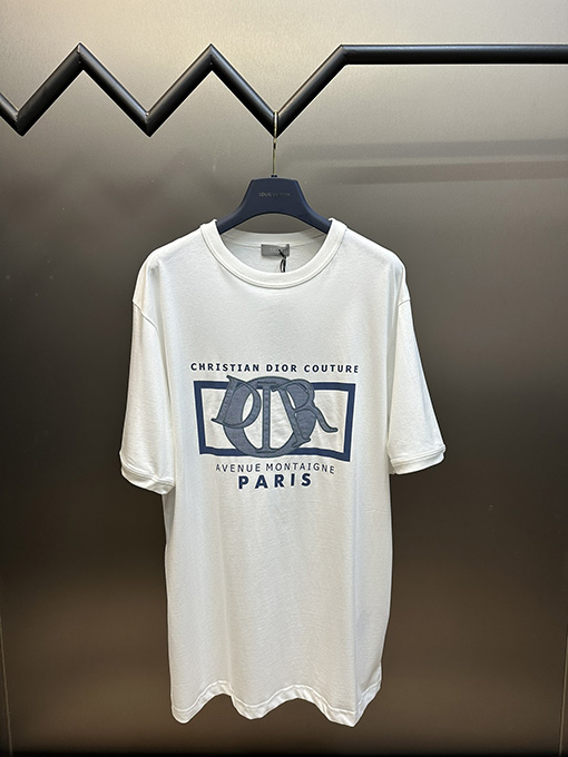 ディオール ファッションパッチ刺繍半袖Tシャツ