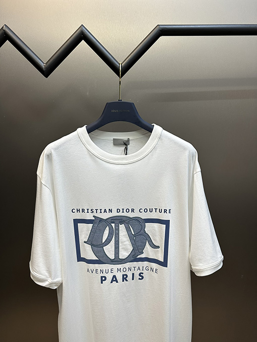 ディオール ファッションパッチ刺繍半袖Tシャツ