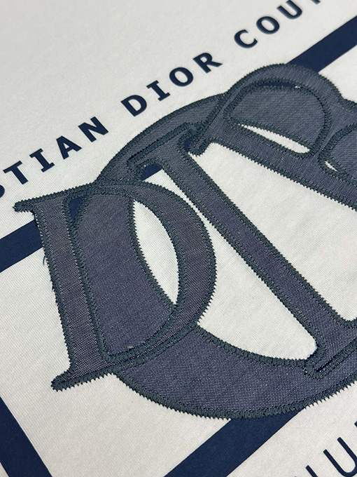 ディオール ファッションパッチ刺繍半袖Tシャツ