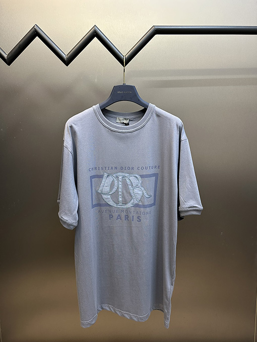 ディオール ファッションパッチ刺繍半袖Tシャツ