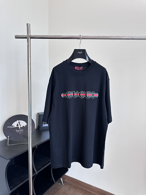 グッチスーパーコピー    プリントニット半袖Tシャツ