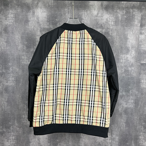 バーバリー   チェック柄の刺繍ステッチジャケットジャケット
