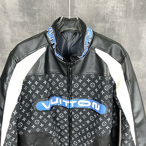 ルイヴィトンコピー ステッチカラーオフロードレーシングレザージャケット