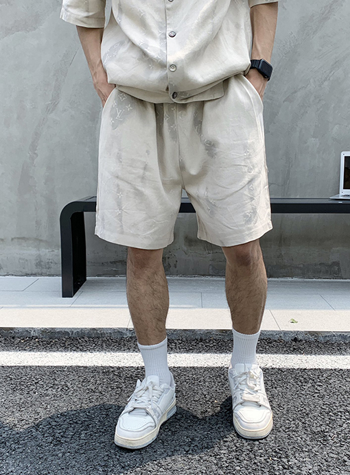 ルイヴィトン ダークストライプファッションバティックショーツ