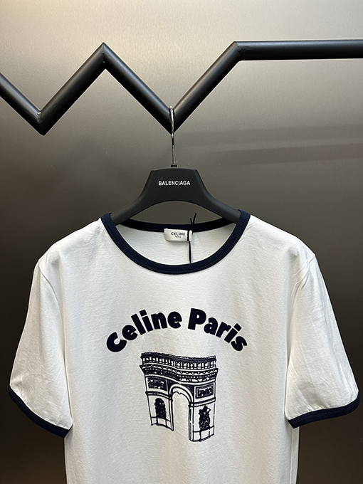 セリーヌ ファッションプリント半袖Tシャツ