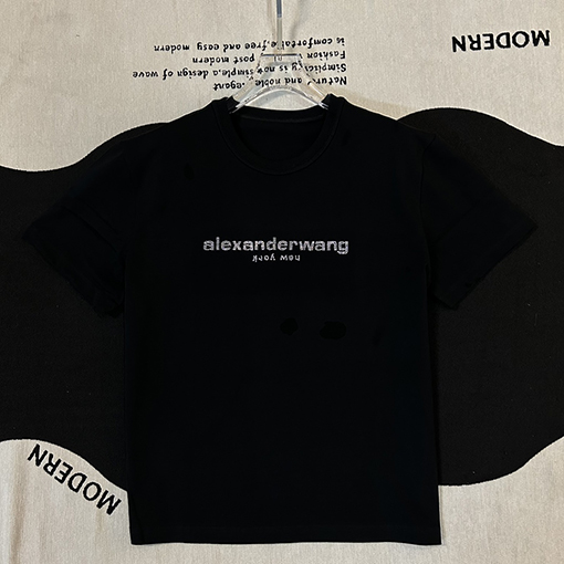 アレキサンダーワン 高温でも使えるプリント入りのショートスリーブ半袖Tシャツ