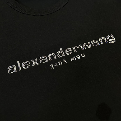 アレキサンダーワン 高温でも使えるプリント入りのショートスリーブ半袖Tシャツ