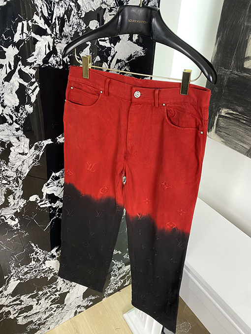 ルイヴィトン 新しい炎のグラデーションデニムパンツ