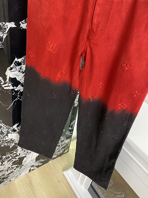 ルイヴィトン 新しい炎のグラデーションデニムパンツ