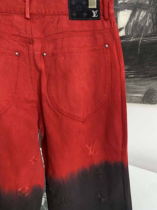 ルイヴィトン 新しい炎のグラデーションデニムパンツ