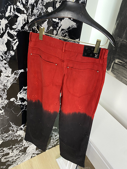 ルイヴィトン 新しい炎のグラデーションデニムパンツ