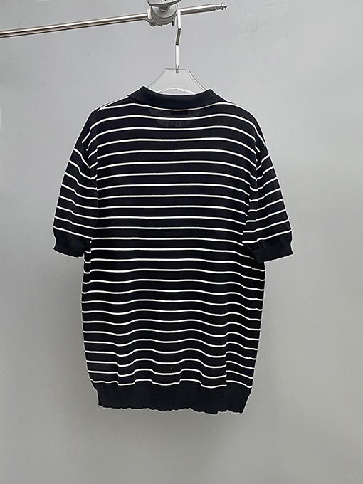 セリーヌ クラシックなコットン平織りニット半袖Tシャツ