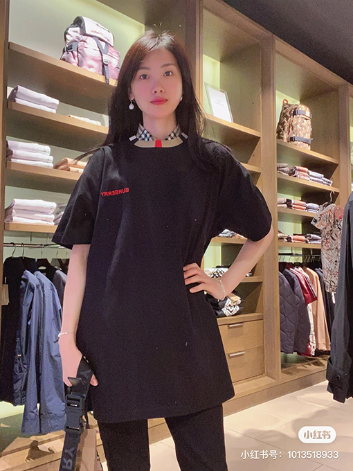 バーバリー チェックステッチロゴ刺繍半袖Tシャツ
