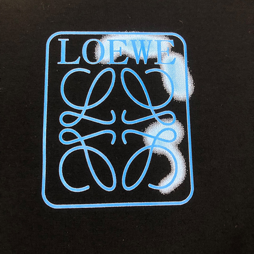ロエベスーパーコピー 胸ロゴプリント半袖Tシャツ